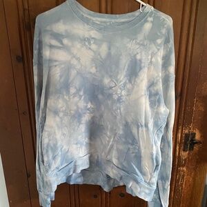 Blue Tie Dye Athletic Long Sleeve
